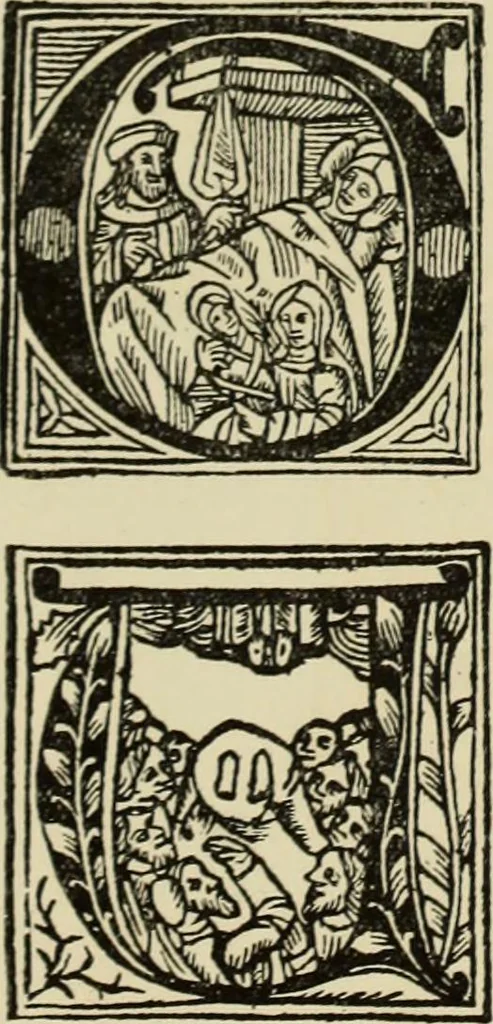 An illustration from Early woodcut initials : containing over thirteen hundred reproductions of ornamental letters of the fifteenth and sixteenth centuries, 1908, leaf 183