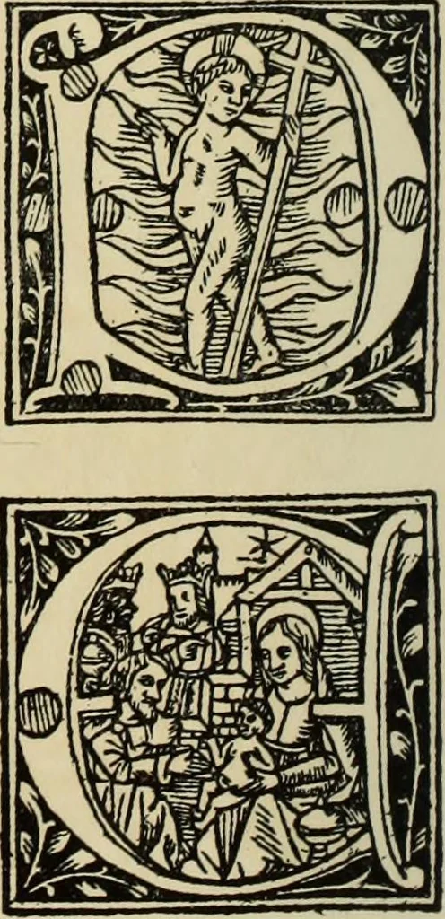 An illustration from Early woodcut initials : containing over thirteen hundred reproductions of ornamental letters of the fifteenth and sixteenth centuries, 1908, leaf 183