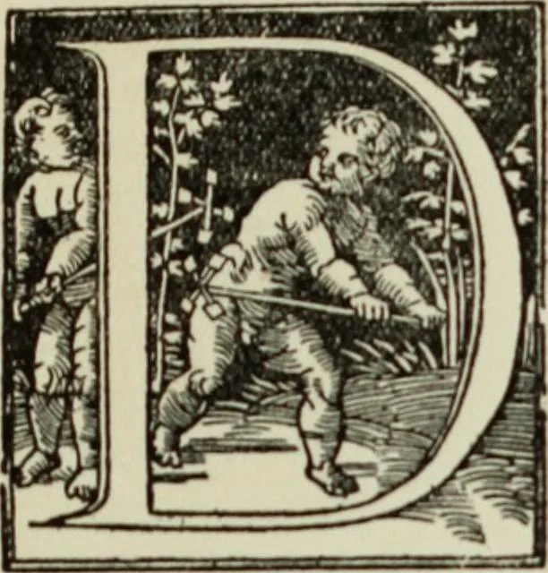 An illustration from Early woodcut initials : containing over thirteen hundred reproductions of ornamental letters of the fifteenth and sixteenth centuries, 1908, leaf 186