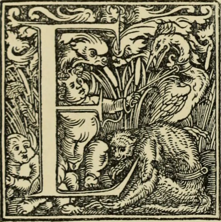 An illustration from Early woodcut initials : containing over thirteen hundred reproductions of ornamental letters of the fifteenth and sixteenth centuries, 1908, leaf 187