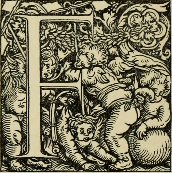 An illustration from Early woodcut initials : containing over thirteen hundred reproductions of ornamental letters of the fifteenth and sixteenth centuries, 1908, leaf 187
