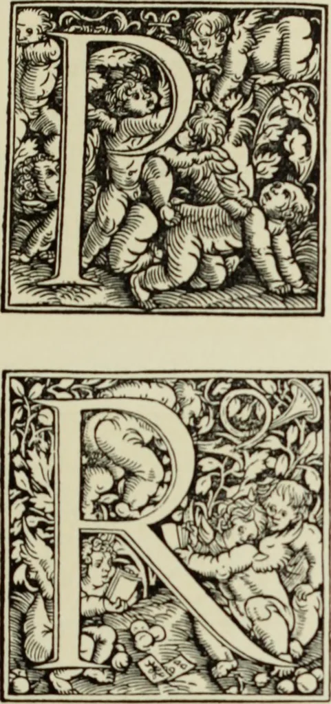 An illustration from Early woodcut initials : containing over thirteen hundred reproductions of ornamental letters of the fifteenth and sixteenth centuries, 1908, leaf 188