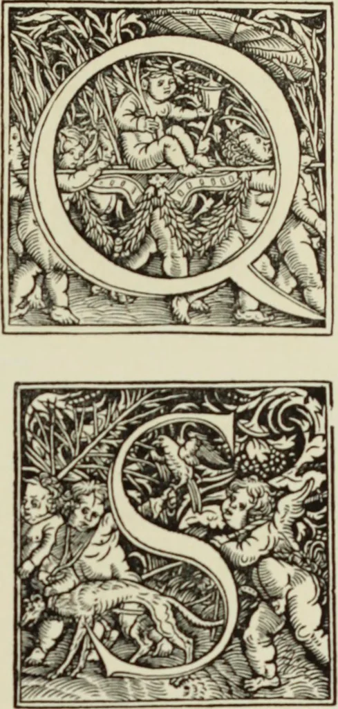 An illustration from Early woodcut initials : containing over thirteen hundred reproductions of ornamental letters of the fifteenth and sixteenth centuries, 1908, leaf 188