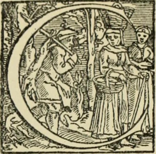 An illustration from Early woodcut initials : containing over thirteen hundred reproductions of ornamental letters of the fifteenth and sixteenth centuries, 1908, leaf 189