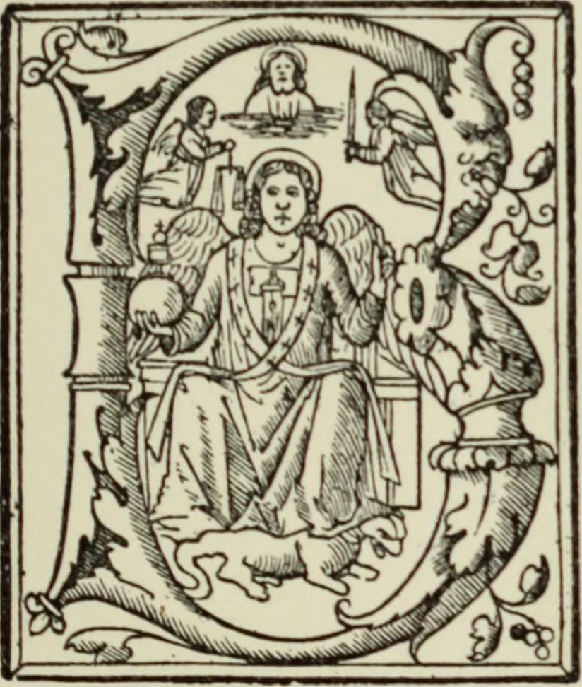 An illustration from Early woodcut initials : containing over thirteen hundred reproductions of ornamental letters of the fifteenth and sixteenth centuries, 1908, leaf 190
