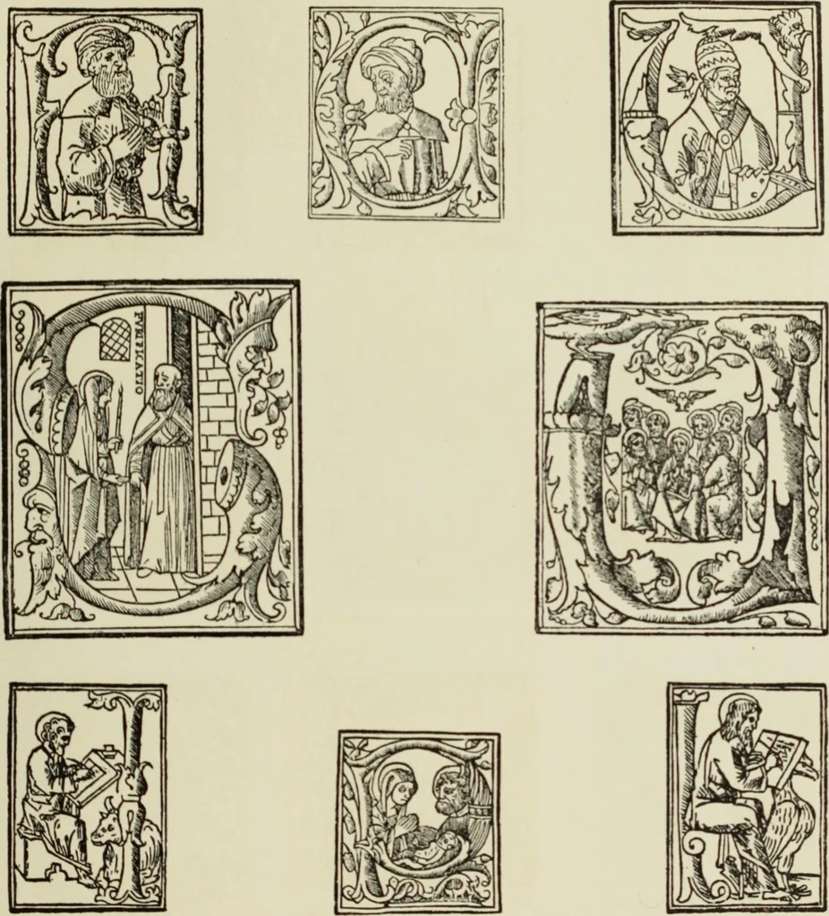 An illustration from Early woodcut initials : containing over thirteen hundred reproductions of ornamental letters of the fifteenth and sixteenth centuries, 1908, leaf 192
