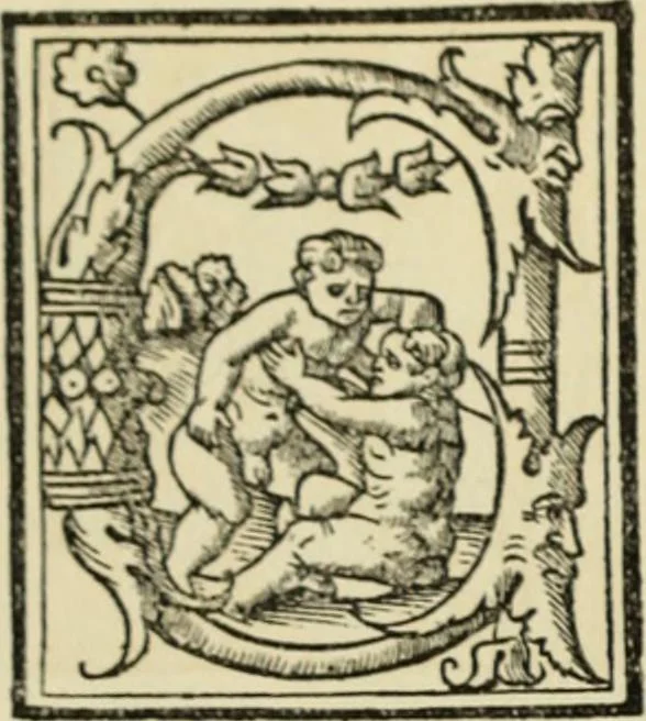 An illustration from Early woodcut initials : containing over thirteen hundred reproductions of ornamental letters of the fifteenth and sixteenth centuries, 1908, leaf 193