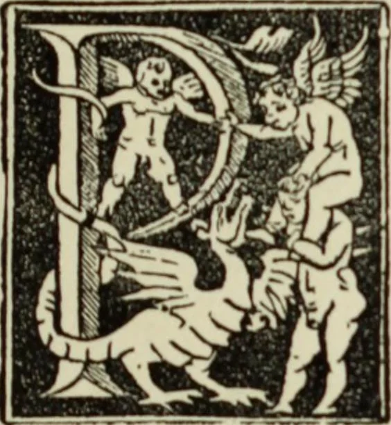 An illustration from Early woodcut initials : containing over thirteen hundred reproductions of ornamental letters of the fifteenth and sixteenth centuries, 1908, leaf 194