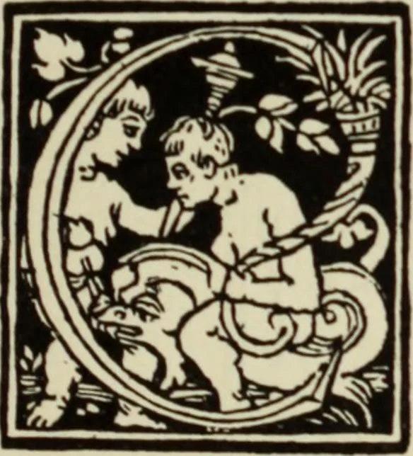 An illustration from Early woodcut initials : containing over thirteen hundred reproductions of ornamental letters of the fifteenth and sixteenth centuries, 1908, leaf 194