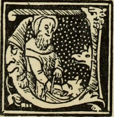 An illustration from Early woodcut initials : containing over thirteen hundred reproductions of ornamental letters of the fifteenth and sixteenth centuries, 1908, leaf 199
