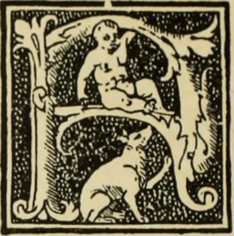An illustration from Early woodcut initials : containing over thirteen hundred reproductions of ornamental letters of the fifteenth and sixteenth centuries, 1908, leaf 201