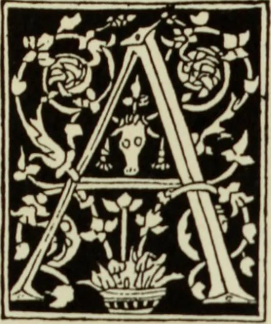 An illustration from Early woodcut initials : containing over thirteen hundred reproductions of ornamental letters of the fifteenth and sixteenth centuries, 1908, leaf 202