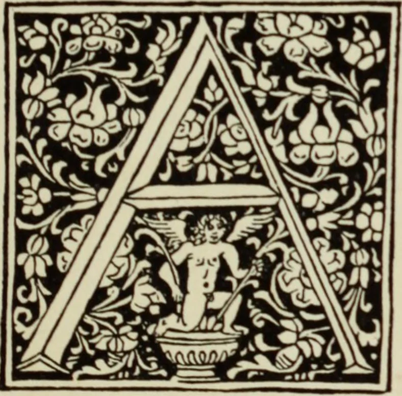 An illustration from Early woodcut initials : containing over thirteen hundred reproductions of ornamental letters of the fifteenth and sixteenth centuries, 1908, leaf 202