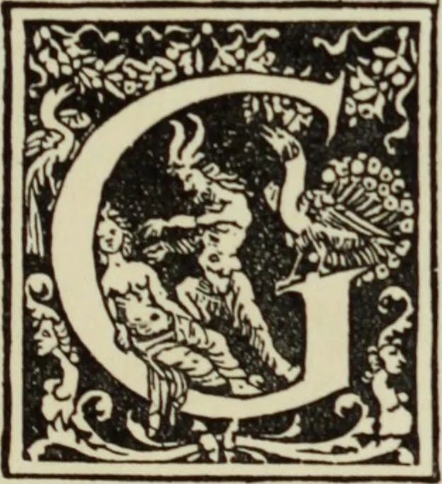 An illustration from Early woodcut initials : containing over thirteen hundred reproductions of ornamental letters of the fifteenth and sixteenth centuries, 1908, leaf 204