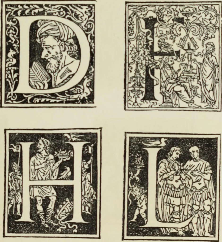 An illustration from Early woodcut initials : containing over thirteen hundred reproductions of ornamental letters of the fifteenth and sixteenth centuries, 1908, leaf 204