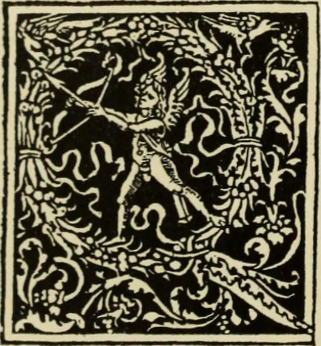 An illustration from Early woodcut initials : containing over thirteen hundred reproductions of ornamental letters of the fifteenth and sixteenth centuries, 1908, leaf 205
