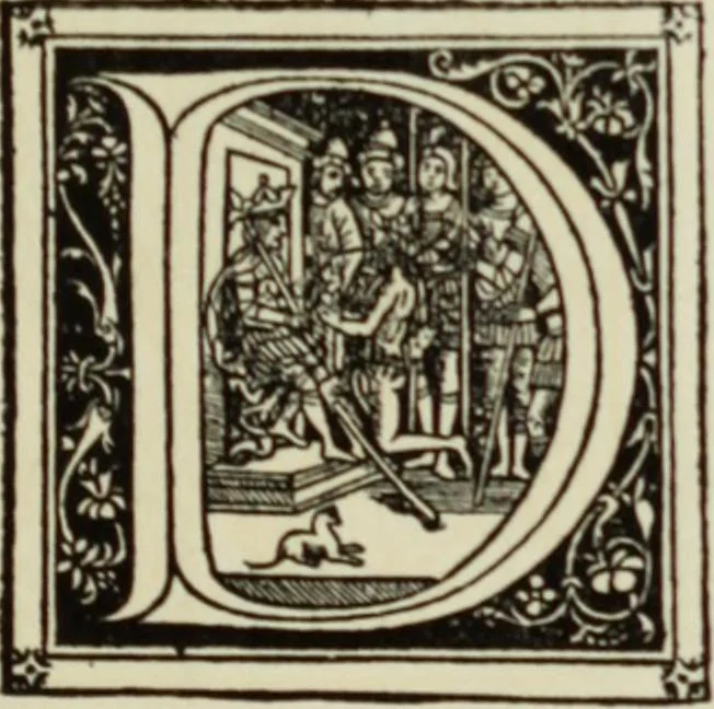 An illustration from Early woodcut initials : containing over thirteen hundred reproductions of ornamental letters of the fifteenth and sixteenth centuries, 1908, leaf 206