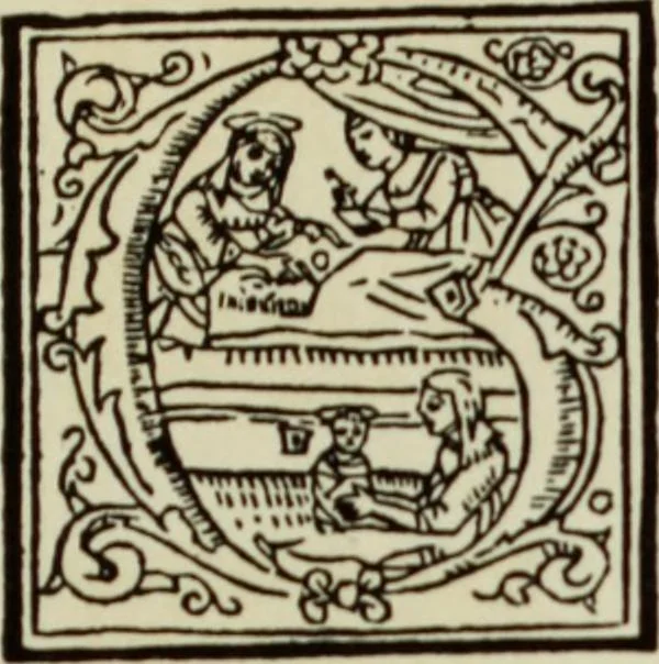 An illustration from Early woodcut initials : containing over thirteen hundred reproductions of ornamental letters of the fifteenth and sixteenth centuries, 1908, leaf 210