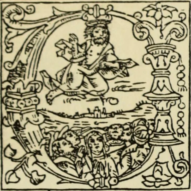 An illustration from Early woodcut initials : containing over thirteen hundred reproductions of ornamental letters of the fifteenth and sixteenth centuries, 1908, leaf 211