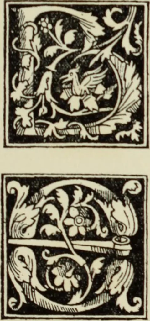 An illustration from Early woodcut initials : containing over thirteen hundred reproductions of ornamental letters of the fifteenth and sixteenth centuries, 1908, leaf 212
