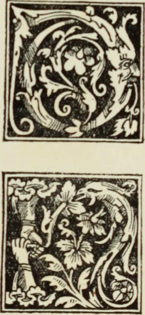 An illustration from Early woodcut initials : containing over thirteen hundred reproductions of ornamental letters of the fifteenth and sixteenth centuries, 1908, leaf 212