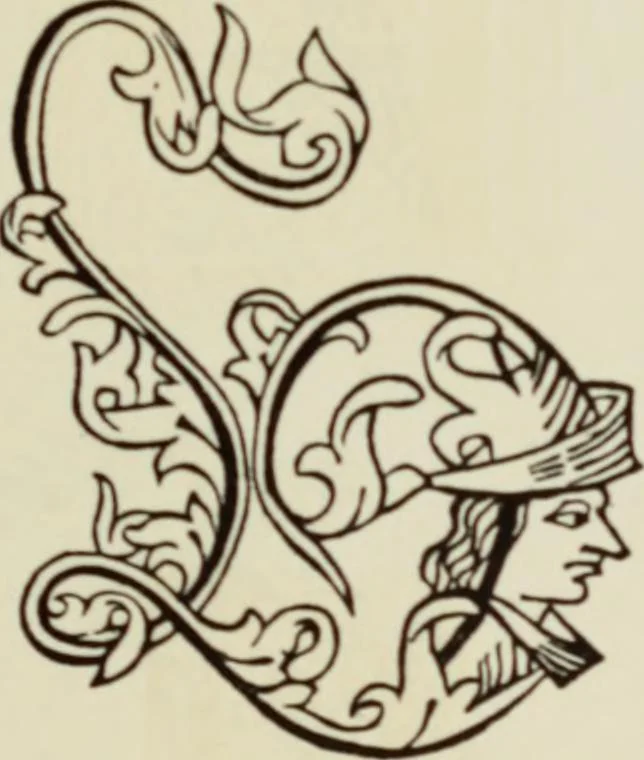 An illustration from Early woodcut initials : containing over thirteen hundred reproductions of ornamental letters of the fifteenth and sixteenth centuries, 1908, leaf 214