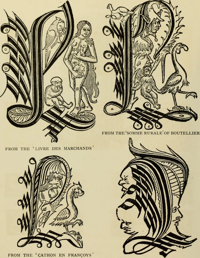 An illustration from Early woodcut initials : containing over thirteen hundred reproductions of ornamental letters of the fifteenth and sixteenth centuries, 1908, leaf 219