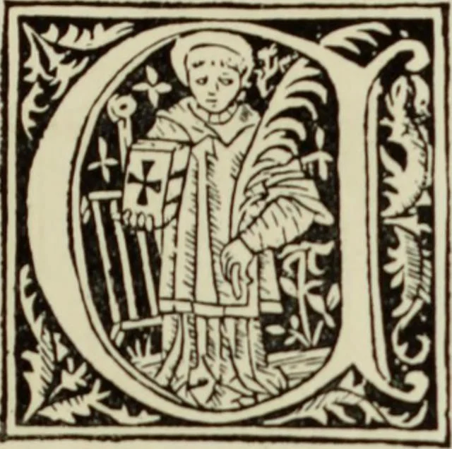 An illustration from Early woodcut initials : containing over thirteen hundred reproductions of ornamental letters of the fifteenth and sixteenth centuries, 1908, leaf 222