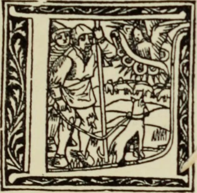 An illustration from Early woodcut initials : containing over thirteen hundred reproductions of ornamental letters of the fifteenth and sixteenth centuries, 1908, leaf 222