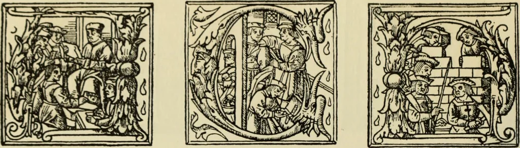An illustration from Early woodcut initials : containing over thirteen hundred reproductions of ornamental letters of the fifteenth and sixteenth centuries, 1908, leaf 229