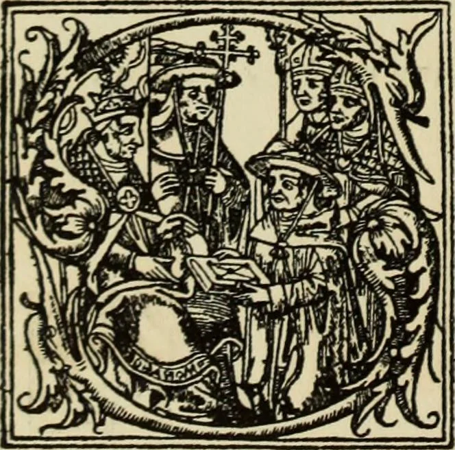 An illustration from Early woodcut initials : containing over thirteen hundred reproductions of ornamental letters of the fifteenth and sixteenth centuries, 1908, leaf 229