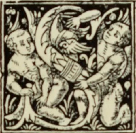 An illustration from Early woodcut initials : containing over thirteen hundred reproductions of ornamental letters of the fifteenth and sixteenth centuries, 1908, leaf 230