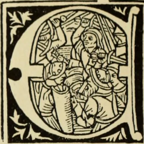 An illustration from Early woodcut initials : containing over thirteen hundred reproductions of ornamental letters of the fifteenth and sixteenth centuries, 1908, leaf 231