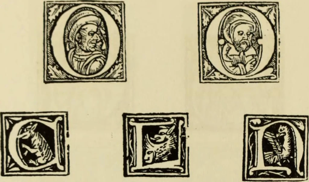 An illustration from Early woodcut initials : containing over thirteen hundred reproductions of ornamental letters of the fifteenth and sixteenth centuries, 1908, leaf 241