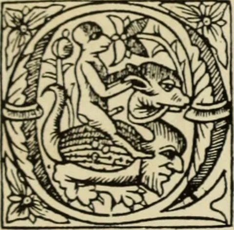 An illustration from Early woodcut initials : containing over thirteen hundred reproductions of ornamental letters of the fifteenth and sixteenth centuries, 1908, leaf 241