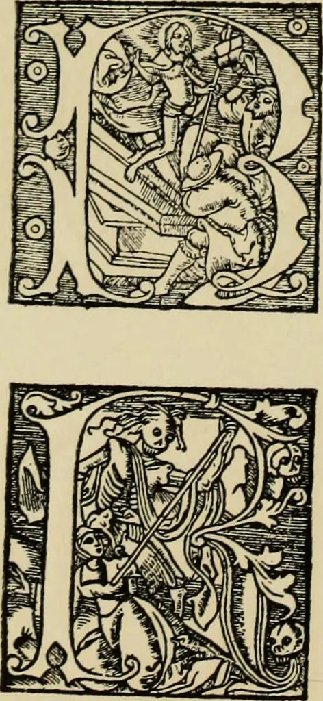 An illustration from Early woodcut initials : containing over thirteen hundred reproductions of ornamental letters of the fifteenth and sixteenth centuries, 1908, leaf 251