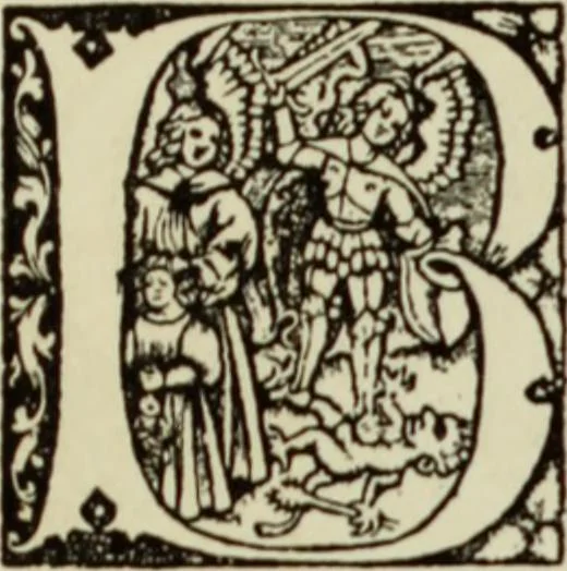 An illustration from Early woodcut initials : containing over thirteen hundred reproductions of ornamental letters of the fifteenth and sixteenth centuries, 1908, leaf 252