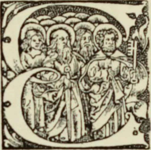 An illustration from Early woodcut initials : containing over thirteen hundred reproductions of ornamental letters of the fifteenth and sixteenth centuries, 1908, leaf 252