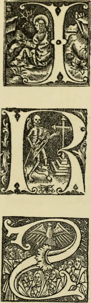 An illustration from Early woodcut initials : containing over thirteen hundred reproductions of ornamental letters of the fifteenth and sixteenth centuries, 1908, leaf 253