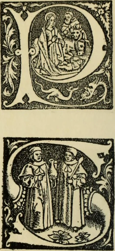 An illustration from Early woodcut initials : containing over thirteen hundred reproductions of ornamental letters of the fifteenth and sixteenth centuries, 1908, leaf 253
