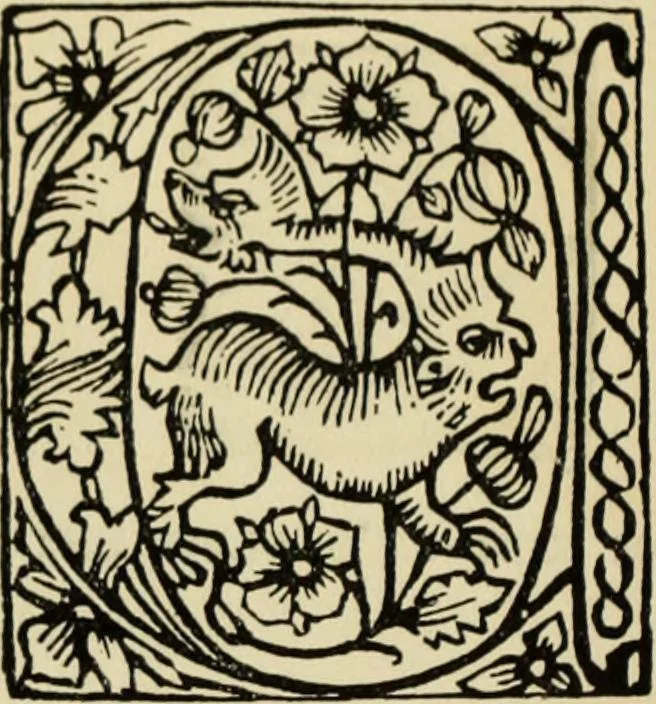 An illustration from Early woodcut initials : containing over thirteen hundred reproductions of ornamental letters of the fifteenth and sixteenth centuries, 1908, leaf 261