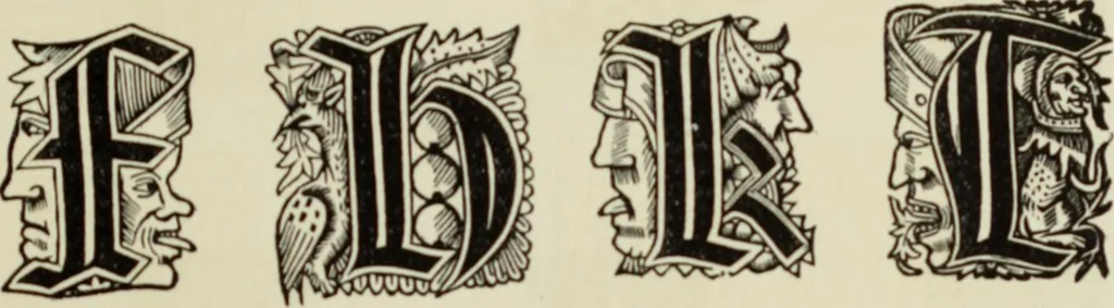 An illustration from Early woodcut initials : containing over thirteen hundred reproductions of ornamental letters of the fifteenth and sixteenth centuries, 1908, leaf 262