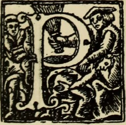 An illustration from Early woodcut initials : containing over thirteen hundred reproductions of ornamental letters of the fifteenth and sixteenth centuries, 1908, leaf 269