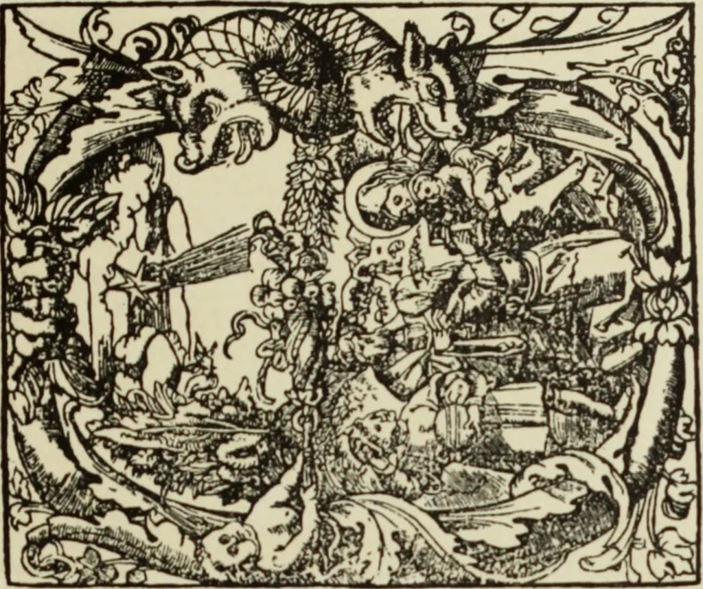 An illustration from Early woodcut initials : containing over thirteen hundred reproductions of ornamental letters of the fifteenth and sixteenth centuries, 1908, leaf 284