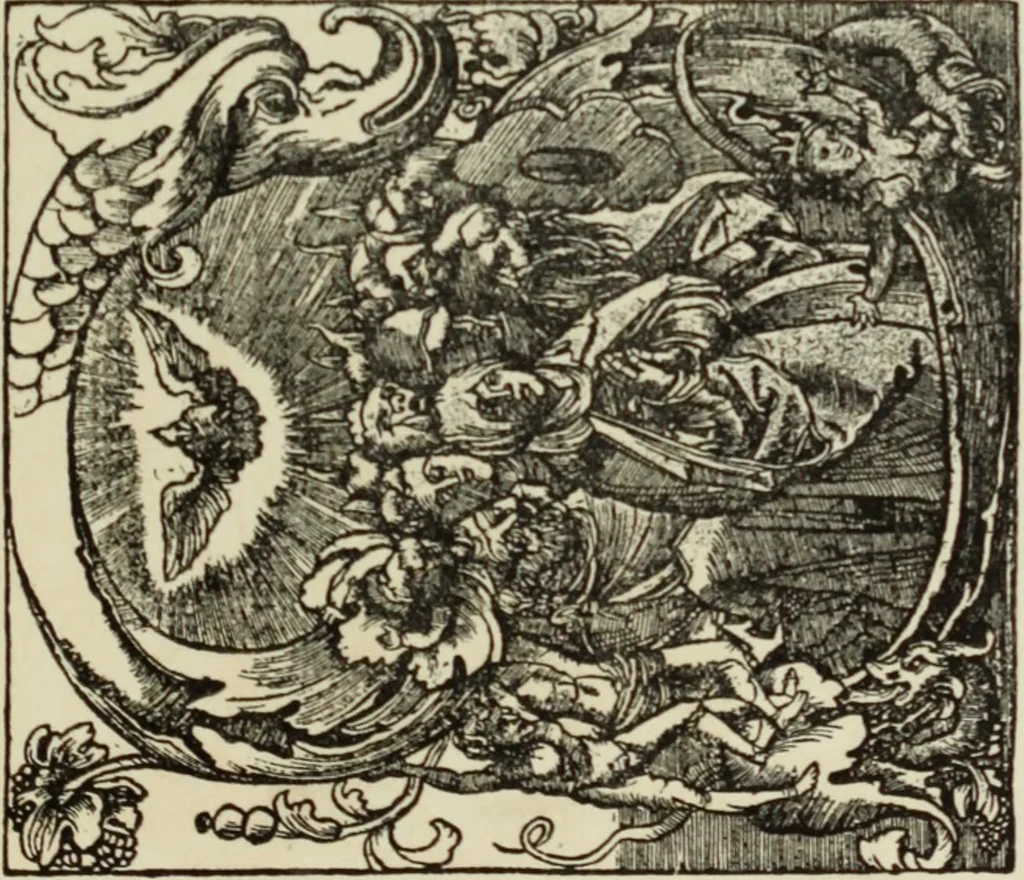 An illustration from Early woodcut initials : containing over thirteen hundred reproductions of ornamental letters of the fifteenth and sixteenth centuries, 1908, leaf 286