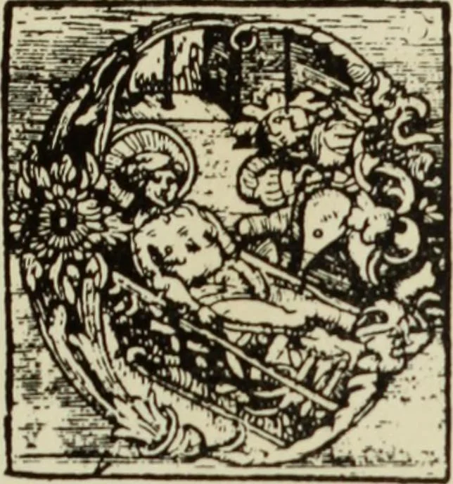 An illustration from Early woodcut initials : containing over thirteen hundred reproductions of ornamental letters of the fifteenth and sixteenth centuries, 1908, leaf 288