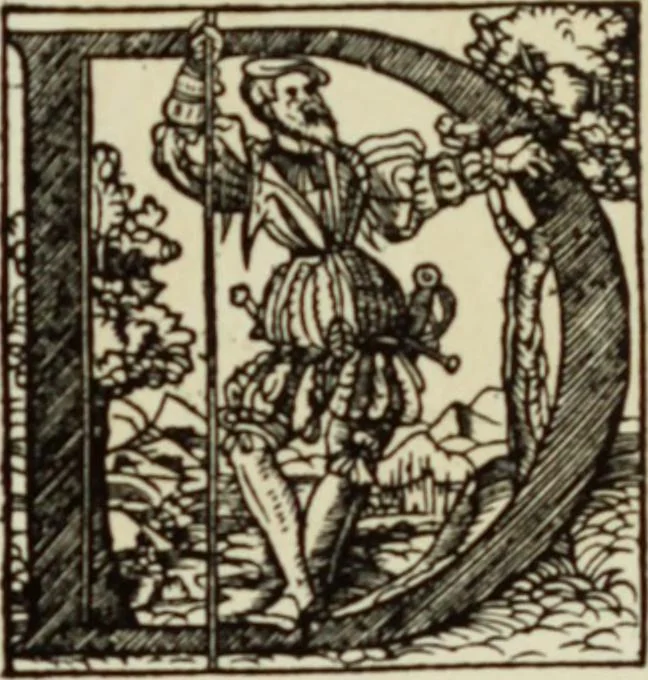 An illustration from Early woodcut initials : containing over thirteen hundred reproductions of ornamental letters of the fifteenth and sixteenth centuries, 1908, leaf 292