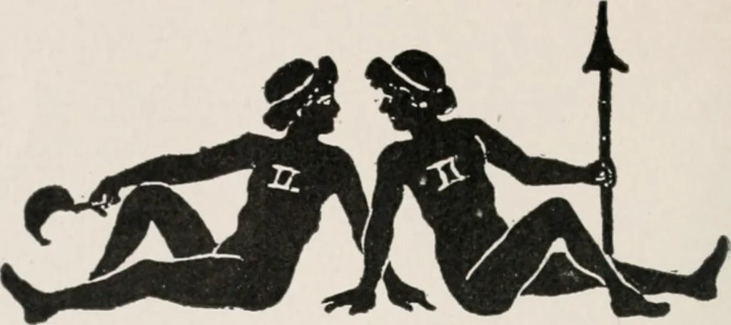 An illustration from Earthology; humanity characterized by the earth, sun, and zodiac, with prognostications from the moon, 1901, leaf 124