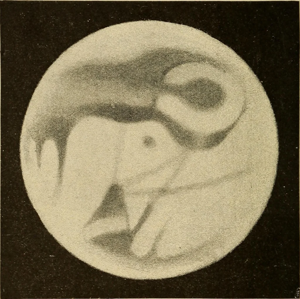 An illustration from The earth and sky; a primer of astronomy for young readers, 1898, leaf 130