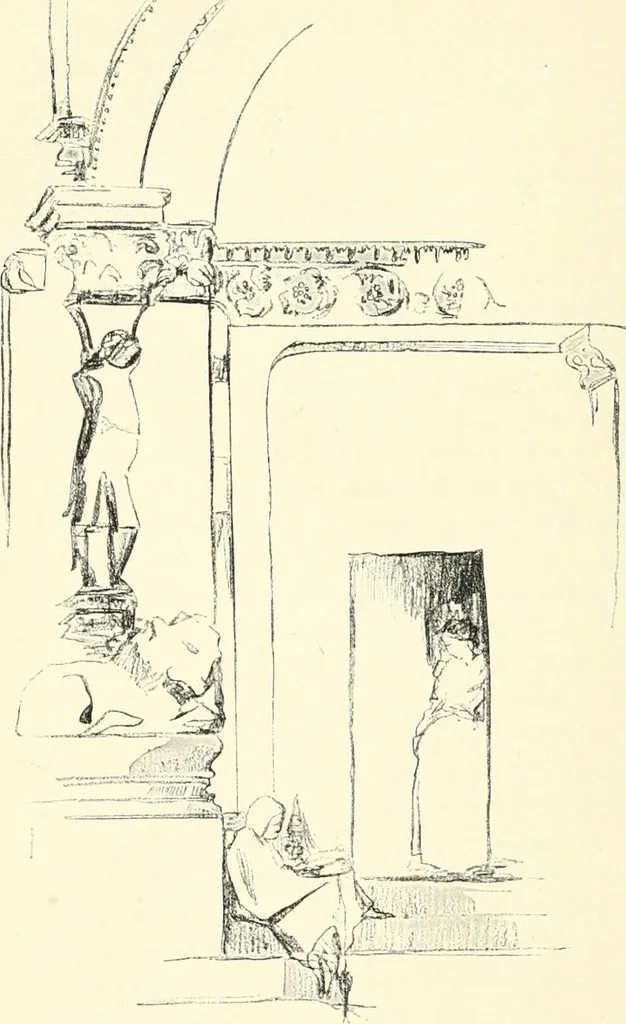 An illustration from Earthwork out of Tuscany : being impressions and translations of Maurice Hewlett, 1899, leaf 195